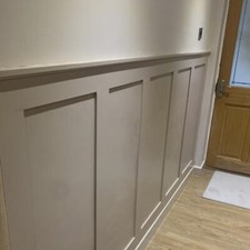 LOW cost mdf paintable wall panelling kit - DIY installation - optional top cap