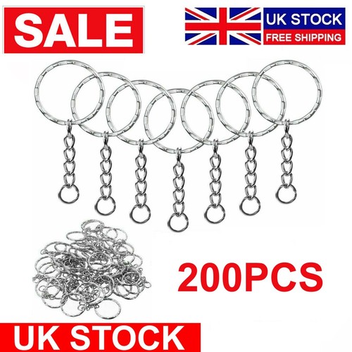 200pcs silver keyring blanks - 200pcs,