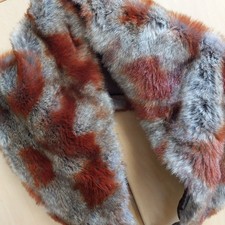 Vintage Faux Fur Stole Brown