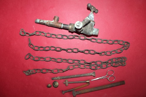 Old brass garden - tap, &various