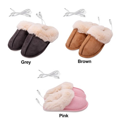 Usb heated slippers pink - pink, 50c
