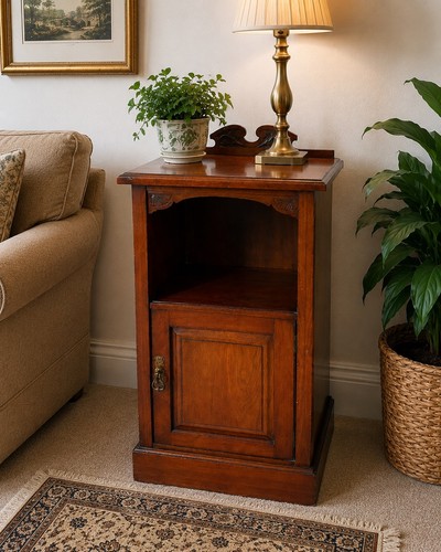Antique wooden bedside cabinet - antique,