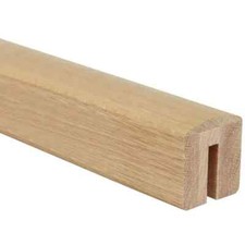 Oak Glass Grooved Handrail for