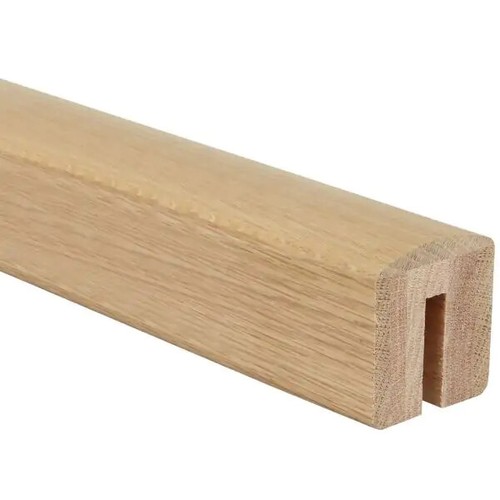 Oak glass grooved handrail for - glass,