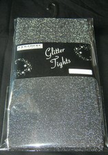 Black Silver Glitter Tights