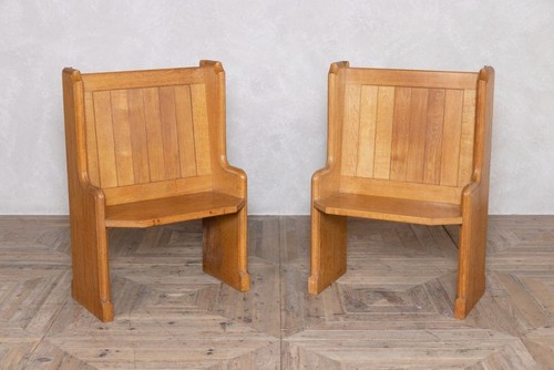 Small solid english oak church - small,