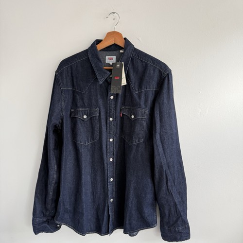 Levis shirt mens large navy - shirt,