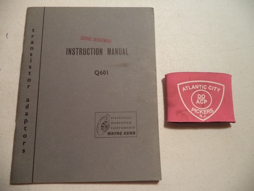 Wayne kerr q601 - wayne, instruction