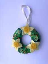 Handmade felt Easter wreath Daffodil wreath