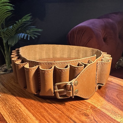 Vintage leather cartridge belt - vintage,