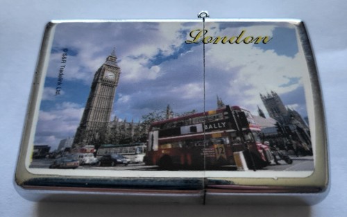 London flip petrol lighter - london,