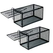 2 x RAT CATCHER SPRING CAGE TRAP HUMANE LARGE LIVE ANIMAL RODENT INDOOR OUTDOOR