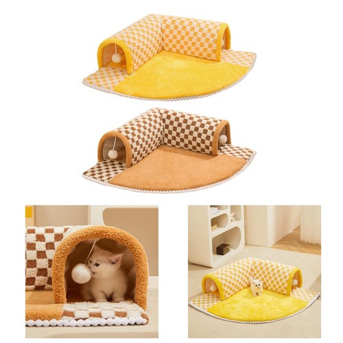 Cat tunnel bed playing - in,
