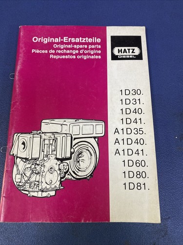 Hatz diesel engine parts book - engine,