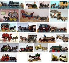 Horse drawn vehicles OO gauge unpainted metal kit from Langley