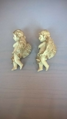 Two tall wall cherubs - two,
