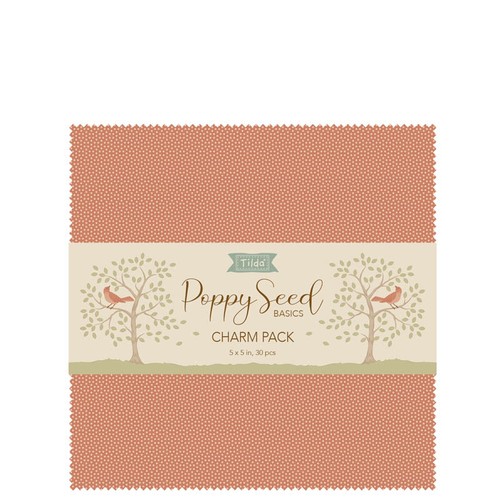 Tilda poppy seed charm pack - poppy, 30