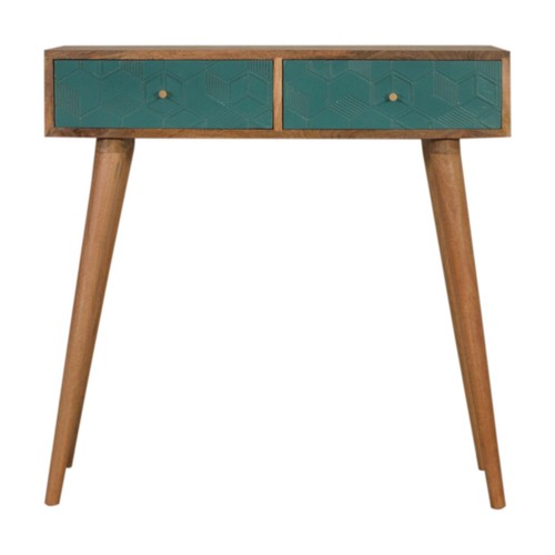 Art deco teal - art, toned