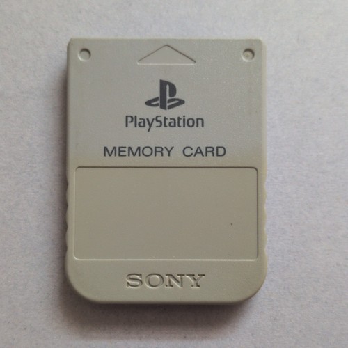 Ps1 memory card grey official - memory,