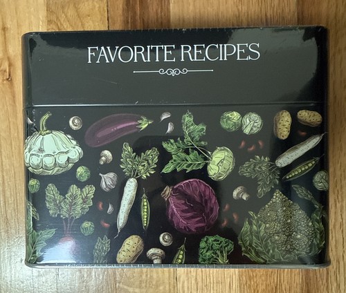 Recipe card box black - card,