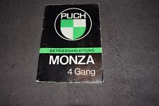 Operating Instructions Manual Puch Monza 4S/4SL 0271971