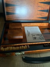 backgammon travel set in case