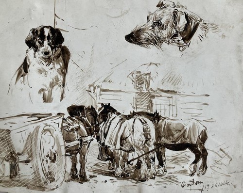 Antique watercolour painting - watercolour,