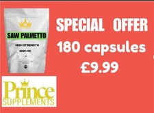 Saw Palmetto Capsules /Tablets 5000 Mg PROSTATE 180 URINARY TRACK HAIR LOSS