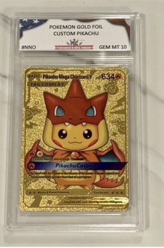 Custom gold foil pikachu - custom,