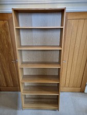 IKEA Billy Bookcase 6 Shelves, 202cm x 80cm x 28cm Light Oak Effect