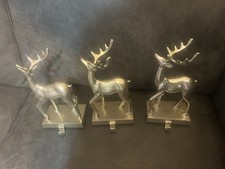 Gold lustre reindeer stocking - gold,