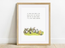 Winnie the Pooh Quote Print, If there ever comes a day, Wall Art Picture Gift