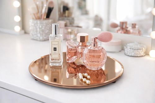 Rose gold glass charger - glass,