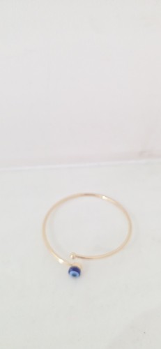 Gold tone evil eye - gold, bangle