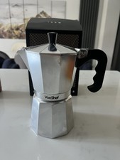 VonShef Aluminum Stovetop Coffee Maker 6 Cup, 300ml Italian Espresso Maker