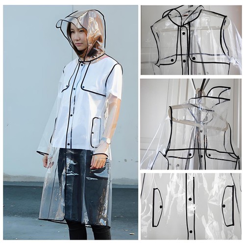Super transparent raincoat - transparent,