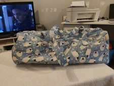 Knitting Bag.Blue With Sheep.