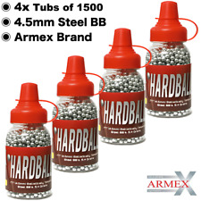 6000 x Armex Steel BB Pellets 4.5mm 1.77 Shot Target Ammo Airgun Pistol 4x 1500