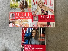 Vogue UK British magazine bundle lot x3 2015 2016 w/ extras & bands - Lara Stone