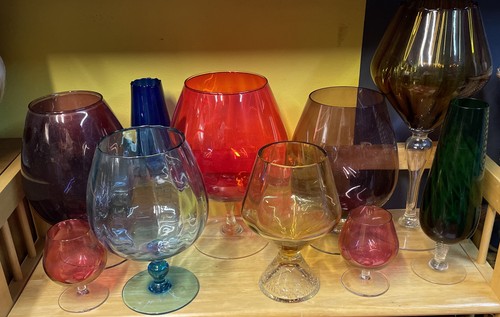 Empoli glass vases vintage