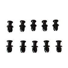 10pcs Fairing Panel Bolt Clip 8mm Plastic Black Push In For Honda