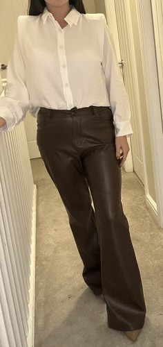 Brown faux leather hight - hight, waist