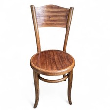 Antique Early Czech Fischel Bentwood Thonet Style Bistro Dining Chair c1920's