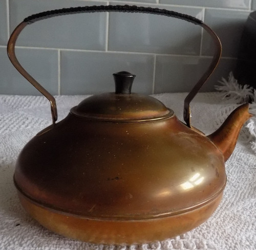 Vintage copper kettle made - copper,