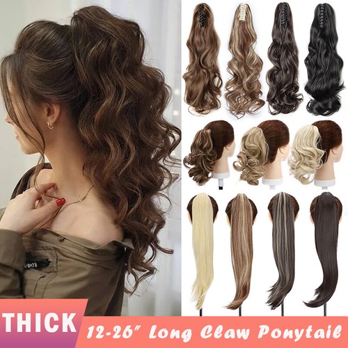 Thick hair ponytail clip - thick, in