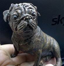 Franz Bergmann 'Geschutzi 8412' Cold Painted Bronze Bulldog Figure Seated 400g