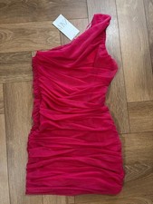 Zara Ruched Pink Mini Dress
