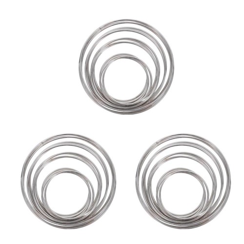 Silver metal craft hoops - silver,