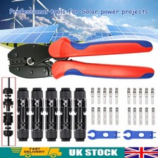 Solar Crimp Tool Connector Spanner PV Crimper Wire Stripper Crimping Kit 10PCS
