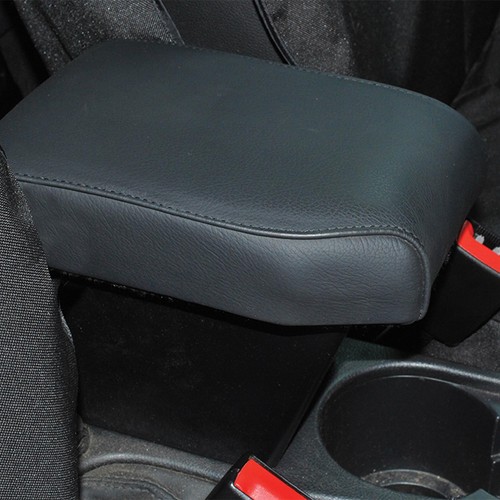 Black leather cubby box - leather,